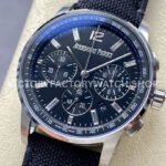 OMF Factory Audemars Piguet Code 11.59 26393BC.OO.A002KB.02 41mm Steel Canvas Strap Diamond Baguette Black Dial