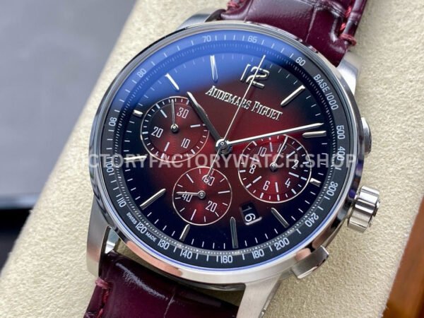 OMF Factory Audemars Piguet Code 11.59 26393BCOOA068CR01 41mm Steel Canvas Strap Red Dial (1) OMF Factory Audemars Piguet Code 11.59 26393BC.OO.A068CR.01 41mm Steel Canvas Strap Red Dial