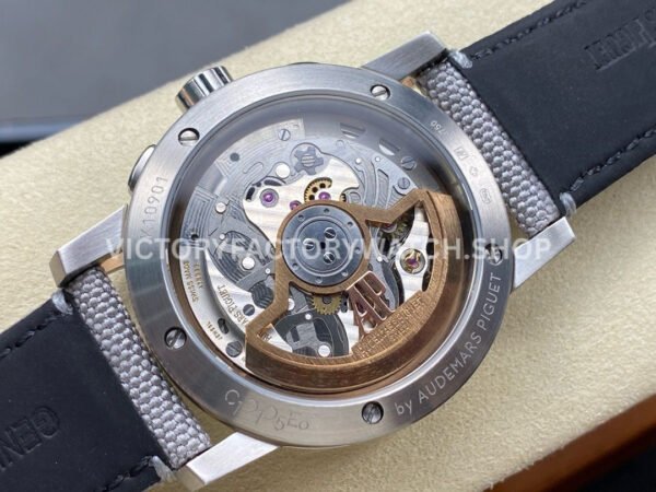 OMF Factory Audemars Piguet Code 11.59 26393CR.OO.A008KB.01 41mm Rose Gold&Steel Canvas Strap Silver Dial