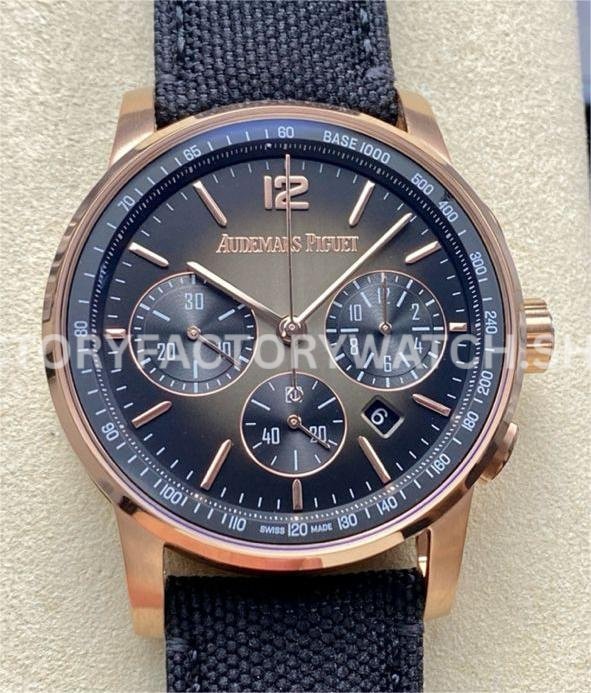 AP 11.59 black dial rose gold