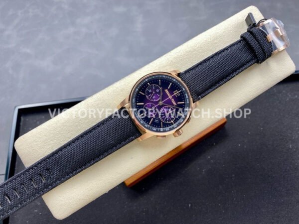 OMF Factory Audemars Piguet Code 11.59 26393OR.OO.A002KB.02 41mm Rose Gold Canvas Strap Purple Dial