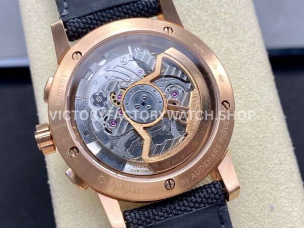 OMF Factory Audemars Piguet Code 11.59 26393OR.OO.A002KB.02 41mm Rose Gold Canvas Strap Purple Dial