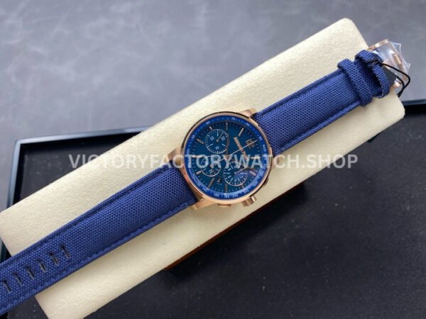 OMF Factory Audemars Piguet Code 11.59 26393OR.OO.A027KB.01 41mm Rose Gold Canvas Strap Blue Dial