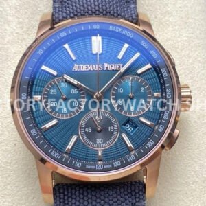 AP Code blue pattern dial rose gold
