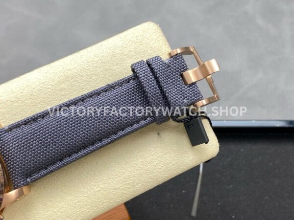 OMF Factory Audemars Piguet Code 11.59 26393OROOA348KB01 41mm Rose Gold Canvas Strap (5) OMF Factory Audemars Piguet Code 11.59 26393OR.OO.A348KB.01 41mm Rose Gold Canvas Strap Lines Blue Dial