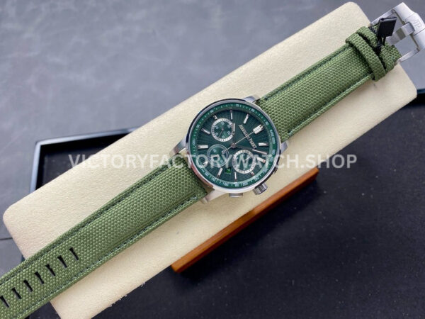 OMF Factory Audemars Piguet Code 11.59 26393ST.OO.A056KB.01 41mm Steel Canvas Strap Green Dial