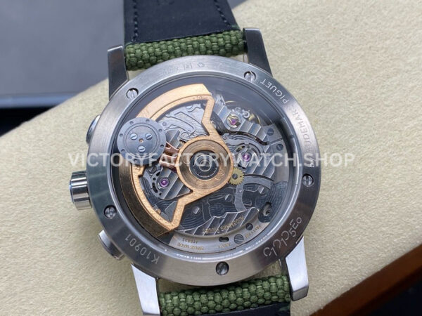 OMF Factory Audemars Piguet Code 11.59 26393ST.OO.A056KB.01 41mm Steel Canvas Strap Green Dial
