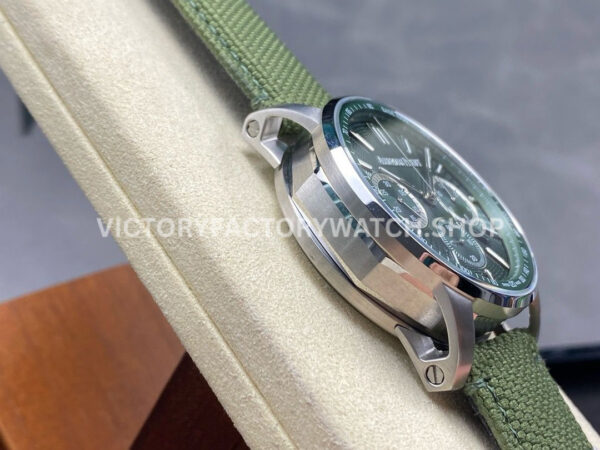 OMF Factory Audemars Piguet Code 11.59 26393ST.OO.A056KB.01 41mm Steel Canvas Strap Green Dial