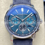 OMF Factory Audemars Piguet Code 11.59 26393STOOA348KB01 41mm Steel Canvas Strap Blue Dial (7) AP Code 11.59 26393ST blue dial chronograph