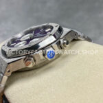 OMF Factory Frosted Audemars Piguet Royal Oak Chronograph 26240BCGG1 (9) OMF Factory Frosted Audemars Piguet Royal Oak Chronograph 26240BC.GG.1224BC.01 41mm Full Frosted White Gold Purple Dial