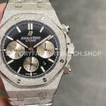 OMF Factory Frosted Audemars Piguet Royal Oak Chronograph 26240BCGG1224BC02 41mm S (5) AP 26240BC black dial silver subdial