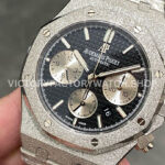 OMF Factory Frosted Audemars Piguet Royal Oak Chronograph 26240BCGG1224BC02 41mm S (7) OMF Factory Frosted Audemars Piguet Royal Oak Chronograph 26240BC.GG.1224BC.02 41mm Silver Eye Black Dial