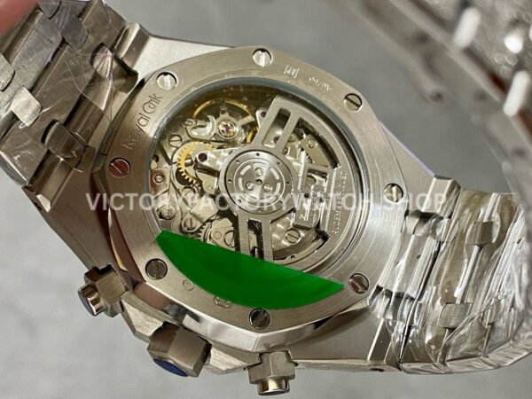 OMF Factory Frosted Audemars Piguet Royal Oak Chronograph 26240BC.GG.1324BC.02 41mm Full Frosted White Gold Blue Dial