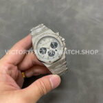 OMF Factory Frosted Audemars Piguet Royal Oak Chronograph 26240STOO1 (4) OMF Factory Frosted Audemars Piguet Royal Oak Chronograph 26240ST.OO.1220ST.03 41mm Full Frosted White Gold Silver Dial