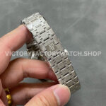 OMF Factory Frosted Audemars Piguet Royal Oak Chronograph 26240STOO122 (1) OMF Factory Frosted Audemars Piguet Royal Oak Chronograph 26240ST.OO.1220ST.03 41mm Full Frosted White Gold Silver Dial