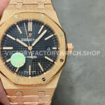 OMF Factory Frosted Audemars Piguet Royal Oak Selfwinding 15400oroo1220or01 41 (5) AP 15400OR frosted black dial