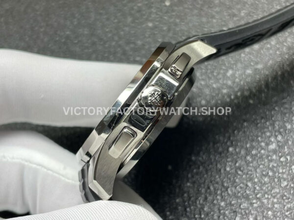 P1 Factory Patek Philippe Aquanaut 5968A-001 42.2mm Steel Rubber Strap Black Dial