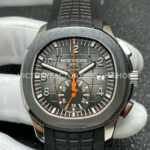 P1 Factory Patek Philippe Aquanaut 5968A-001 42.2mm Steel Rubber Strap Black Dial
