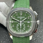 P1 Factory Patek Philippe Aquanaut 5968G-010 42.2mm White Gold Green Rubber Strap Green Dial