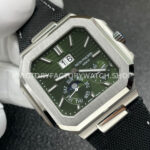 P1 Factory Patek Philippe Cubitus 5822 45mm Platinum Textile Strap Green Dial (9) P1 Factory Patek Philippe Cubitus 5822 45mm Platinum Textile Strap Green Dial