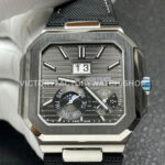 P1 Factory Patek Philippe Cubitus 5822 45mm Platinum Textile Strap Grey Dial (8) P1 Factory Patek Philippe Cubitus 5822 45mm Platinum Textile Strap Grey Dial