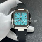 P1 Factory Patek Philippe Cubitus 5822 45mm Platinum Textile Strap Tiffany Blue Dial (9) P1 Factory Patek Philippe Cubitus 5822 platinum Tiffany blue dial 45mm