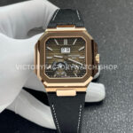 45mm rose gold Cubitus 5822 by P1 with brown dial