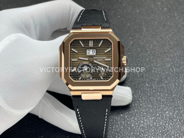 45mm rose gold Cubitus 5822 by P1 with brown dial