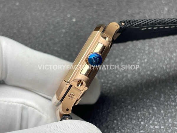P1 Factory Patek Philippe Cubitus 5822 45mm Rose Gold Textile Strap Brown Dial