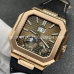 P1 Factory Patek Philippe Cubitus 5822 45mm Rose Gold Textile Strap Brown Dial