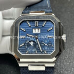 P1 Factory Patek Philippe Cubitus 5822P-001 45mm Platinum Textile Strap Blue Dial (7) P1 Factory Patek Philippe Cubitus 5822P-001 45mm Platinum Textile Strap Blue Dial
