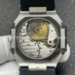 P1 Factory Patek Philippe Cubitus 5822P-001 45mm Platinum Textile Strap Blue Dial (8) P1 Factory Patek Philippe Cubitus 5822P-001 45mm Platinum Textile Strap Blue Dial
