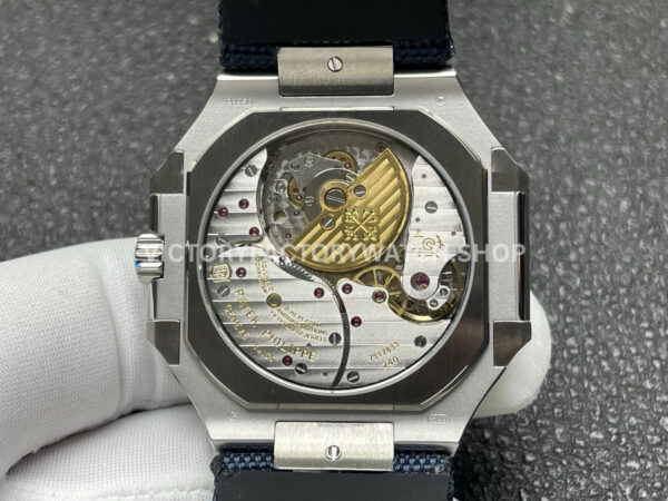 P1 Factory Patek Philippe Cubitus 5822P-001 45mm Platinum Textile Strap Blue Dial (8) P1 Factory Patek Philippe Cubitus 5822P-001 45mm Platinum Textile Strap Blue Dial