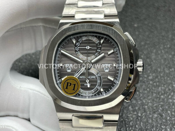 P1 Factory Patek Philippe Nautilus 59901A-001 40.5mm Full Steel Grey Dial (2) P1 Factory Patek Philippe Nautilus 5990/1A-001 40.5mm Full Steel Grey Dial