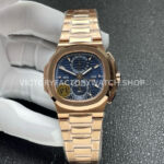 P1 Factory Patek Philippe Nautilus 59901R-001 40.5mm Full Rose Gold Blue Dial (9) P1 Factory Patek Philippe Nautilus 5990 1R 001 blue dial rose gold
