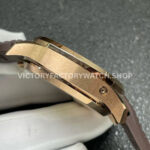 P1 Factory Patek Philippe Aquanaut 5968R-0001 42.2mm Rose Gold Brown Rubber Strap Arabic Numerals Brown Dial
