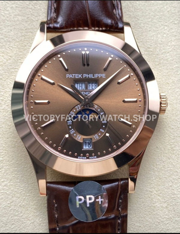PP+ Factory Patek Philippe Annual Calendar 53961R-001 Rose Gold Brown Dial (1) PP+ Factory Patek Philippe Annual Calendar 5396R-001 brown dial rose gold