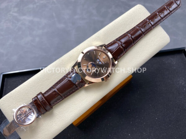 PP+ Factory Patek Philippe Annual Calendar 53961R-001 Rose Gold Brown Dial (10) PP+ Factory Patek Philippe Annual Calendar 53961R-001 38.5mm Rose Gold Brown Dial