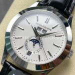 PP+ Factory Patek Philippe Annual Calendar 5396G-011 White Gold Silver Dial (1) PP+ Factory Patek Philippe Annual Calendar 5396G-011 38.5mm White Gold Silver Dial