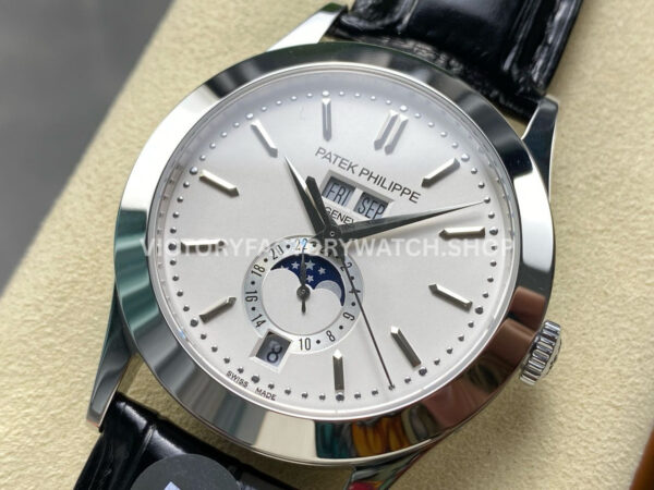 PP+ Factory Patek Philippe Annual Calendar 5396G-011 White Gold Silver Dial (1) PP+ Factory Patek Philippe Annual Calendar 5396G-011 38.5mm White Gold Silver Dial