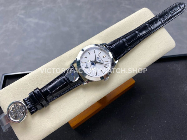 PP+ Factory Patek Philippe Annual Calendar 5396G-011 White Gold Silver Dial (10) PP+ Factory Patek Philippe Annual Calendar 5396G-011 38.5mm White Gold Silver Dial