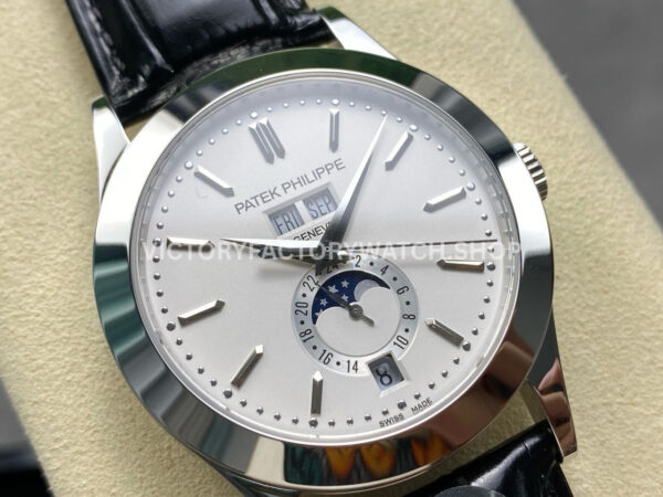 PP+ Factory Patek Philippe Annual Calendar 5396G-011 White Gold Silver Dial (2) PP+ Factory Patek Philippe Annual Calendar 5396G-011 38.5mm White Gold Silver Dial