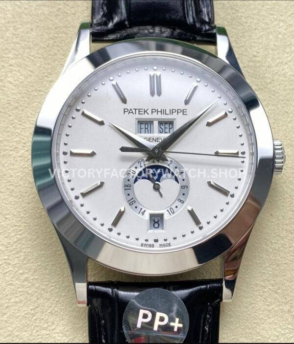 PP+ Factory Patek Philippe Annual Calendar 5396G-011 White Gold Silver Dial (3) PP+ Factory Patek Philippe Annual Calendar 5396G-011 silver dial