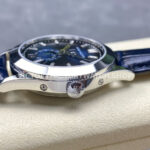 PP+ Factory Patek Philippe Annual Calendar 5396G-017 White Gold Baguette Diamonds Blue Dial (4) PP+ Factory Patek Philippe Annual Calendar 5396G-017 38.5mm White Gold Baguette Diamonds Blue Dial