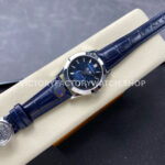 PP+ Factory Patek Philippe Annual Calendar 5396G-017 White Gold Baguette Diamonds Blue Dial (6) PP+ Factory Patek Philippe Annual Calendar 5396G-017 38.5mm White Gold Baguette Diamonds Blue Dial