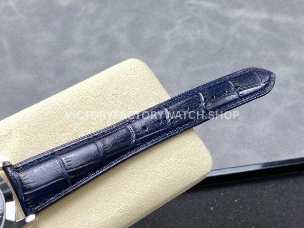 PP+ Factory Patek Philippe Annual Calendar 5396G-017 White Gold Baguette Diamonds Blue Dial (7) PP+ Factory Patek Philippe Annual Calendar 5396G-017 38.5mm White Gold Baguette Diamonds Blue Dial