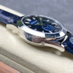 PP+ Factory Patek Philippe Annual Calendar 5396G-017 White Gold Baguette Diamonds Blue Dial (9) PP+ Factory Patek Philippe Annual Calendar 5396G-017 38.5mm White Gold Baguette Diamonds Blue Dial