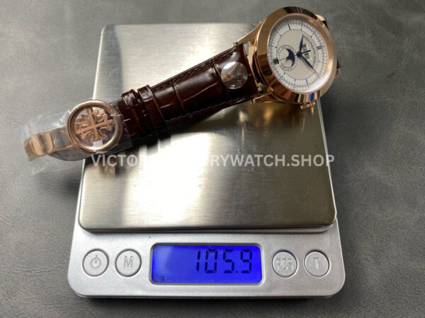 PP+ Factory Patek Philippe Annual Calendar 5396R-001 38.5mm Rose Gold Silver Dial