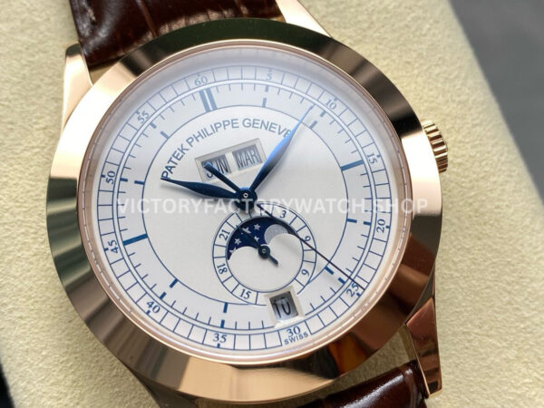 PP+ Factory Patek Philippe Annual Calendar 5396R-001 38.5mm Rose Gold Silver Dial