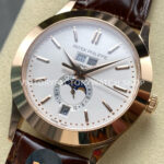 PP+ Factory Patek Philippe Annual Calendar 5396R-011 Rose gold Silver Dial (1) PP+ Factory Patek Philippe Annual Calendar 5396R-011 38.5mm Rose Gold Silver Dial